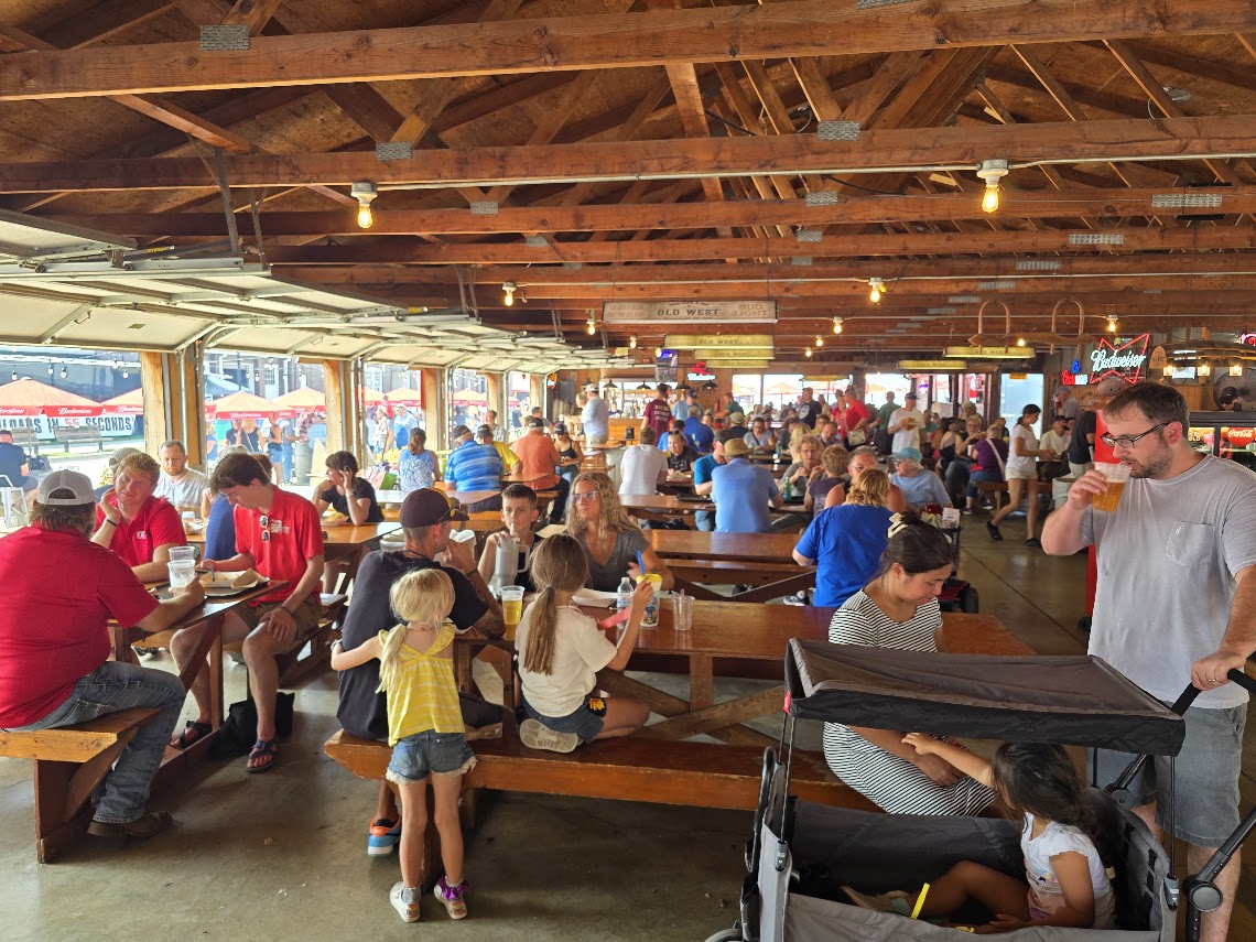 Guests inside the Old West Road House dining hall